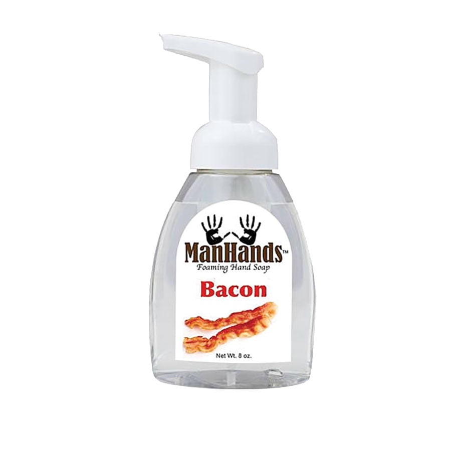 Man Hands Bacon Scented Soap