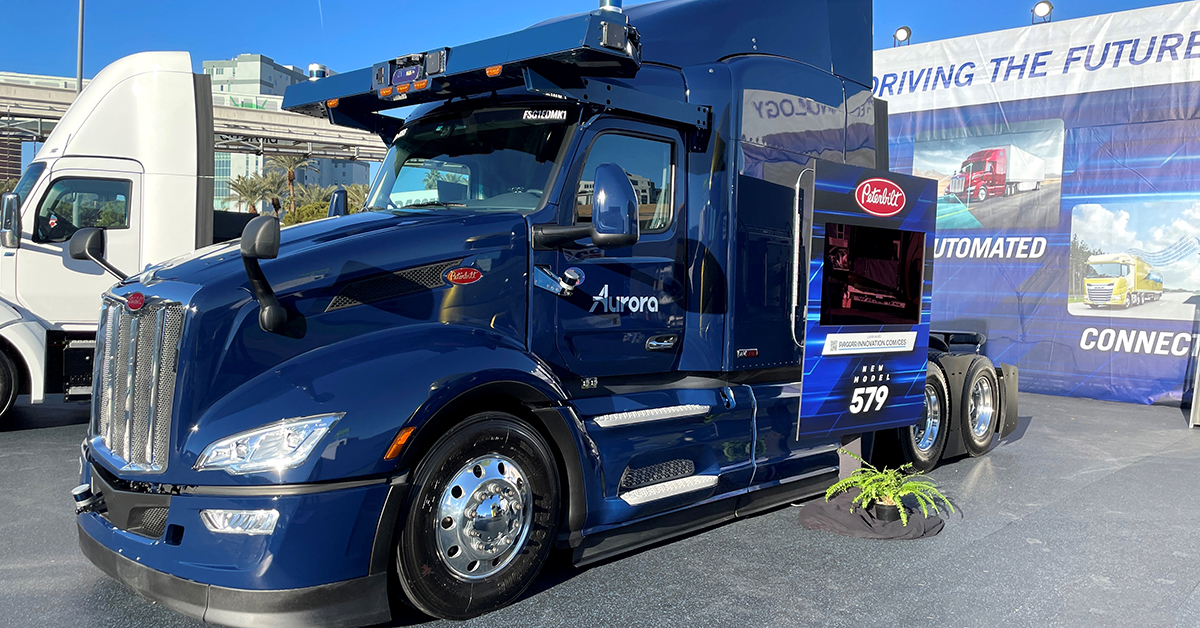 Peterbilt's First Aurora Driver-Equipped Model 579