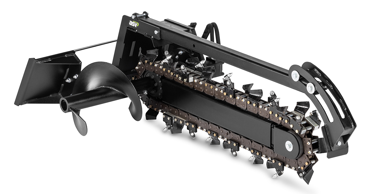 ASV Expands Line Of Branded Attachments With Augers, Breakers, Trenchers And Soil Conditioners