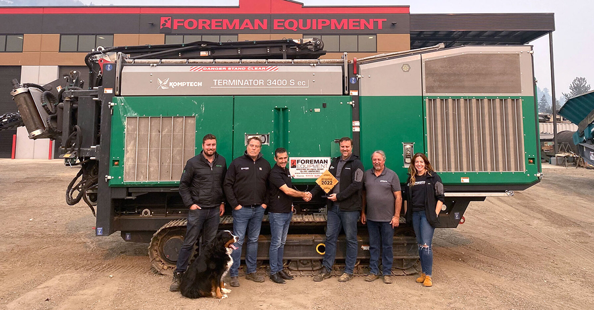 Komptech Americas Awards Foreman Equipment As ‘2022 Top Performing Dealer’