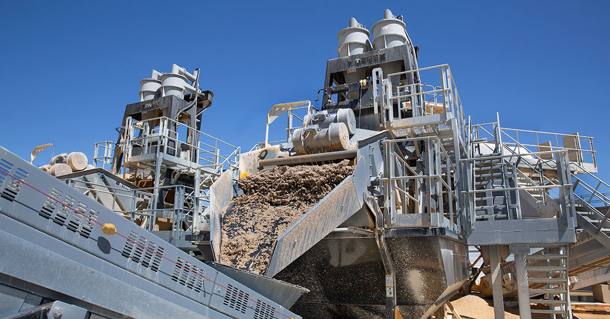 Terex Washing Systems Wash Plant Produces Up To 300 TPH For Sand Quarry