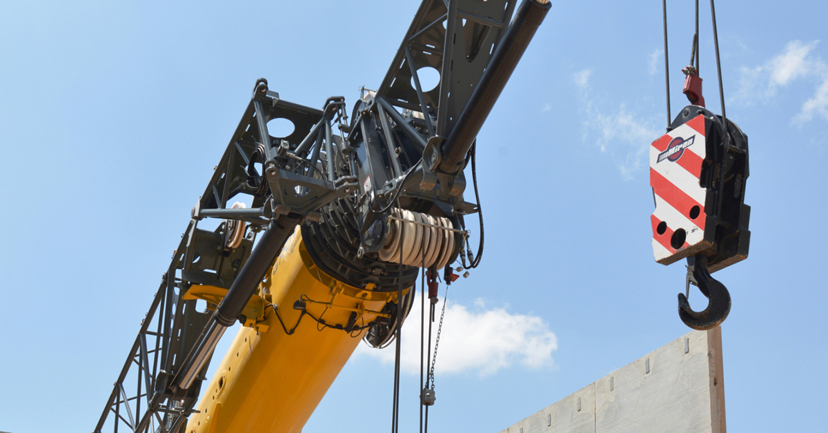 Grove’s New Heavy-Duty Jib Equips GRT9165 Rough-Terrain Crane For Precast Work