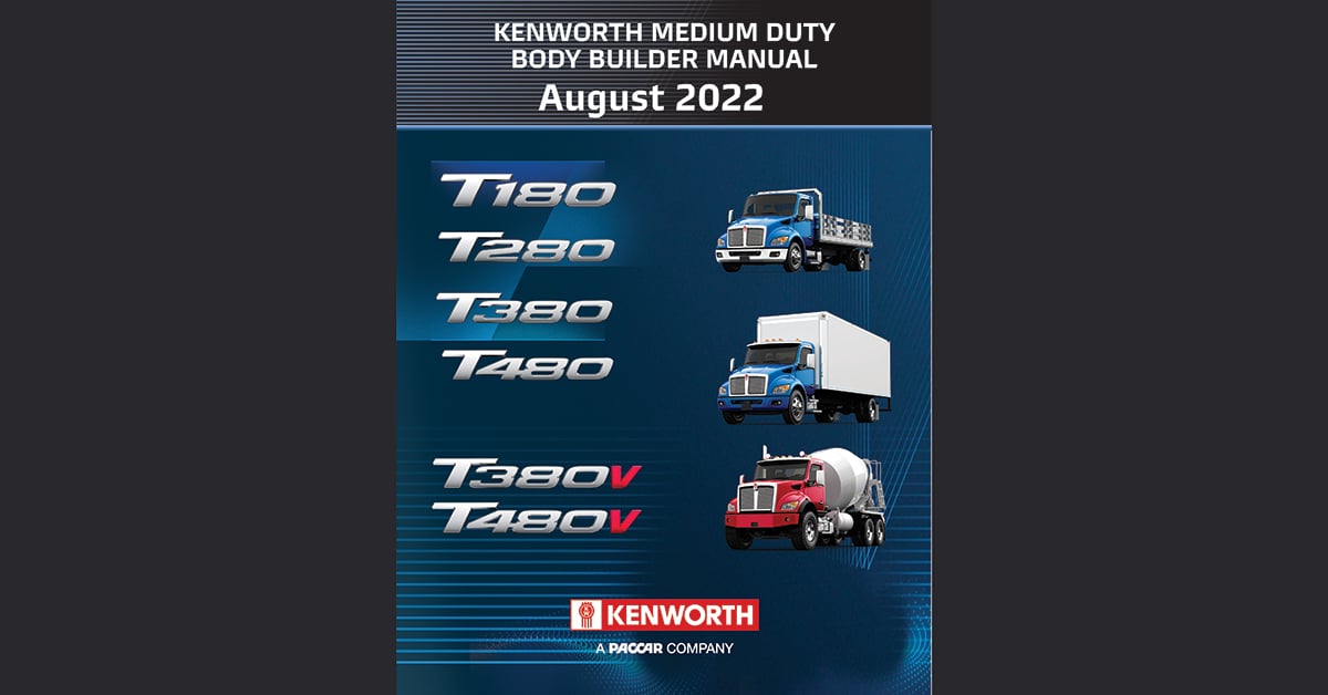 Kenworth Introduces Online 2022 Medium Duty Body Builder Manual