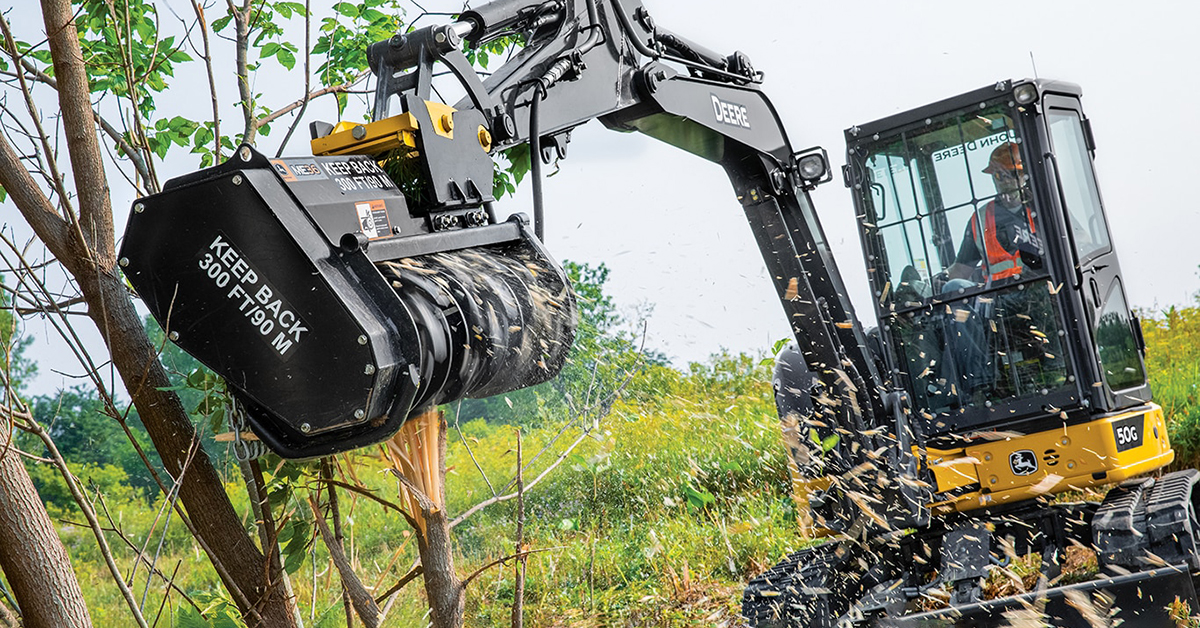 John Deere Expands Introduces New Mulchers & Brush Cutters For Excavators
