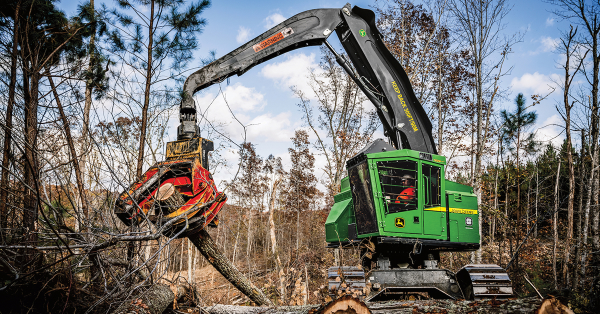 John Deere Introduces Intelligent Boom Control on 800 MH-Series Tracked Harvesters