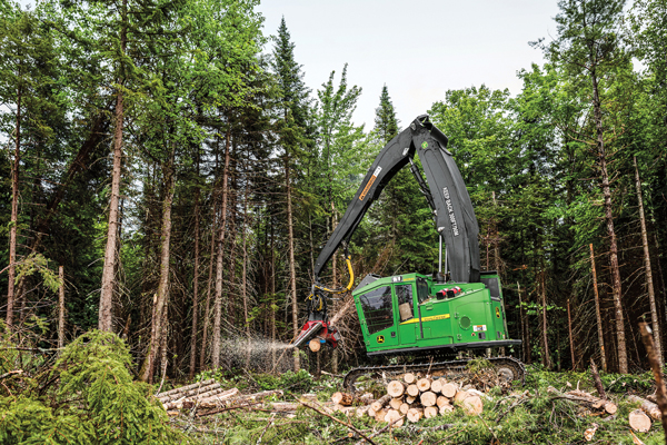 John Deere Introduces Intelligent Boom Control on 800 MH-Series Tracked Harvesters