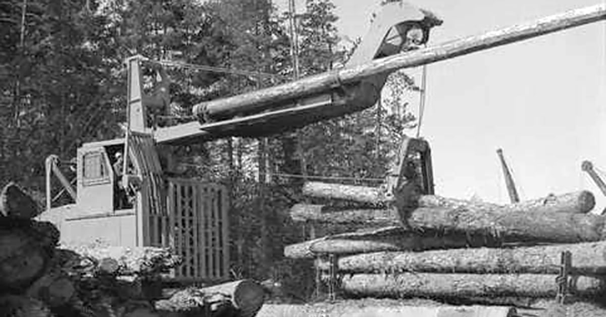 Kenny's Loggin – Log Loading on Salt Spring Island, BC in the