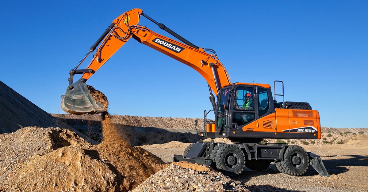 Doosan Launches Next Gen 7 Series Wheeled Excavators