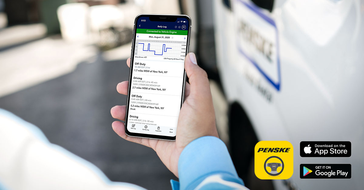 Penske Announces Certification of Penske Driver App As ELD in Canada