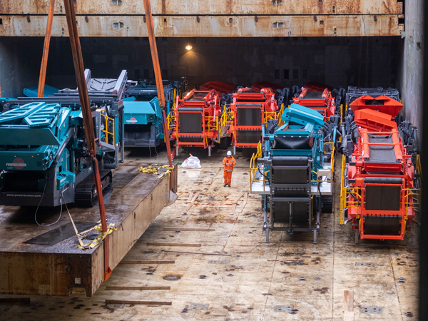 Terex Charters Vessel To Ship 30 Machines From UK To Australia