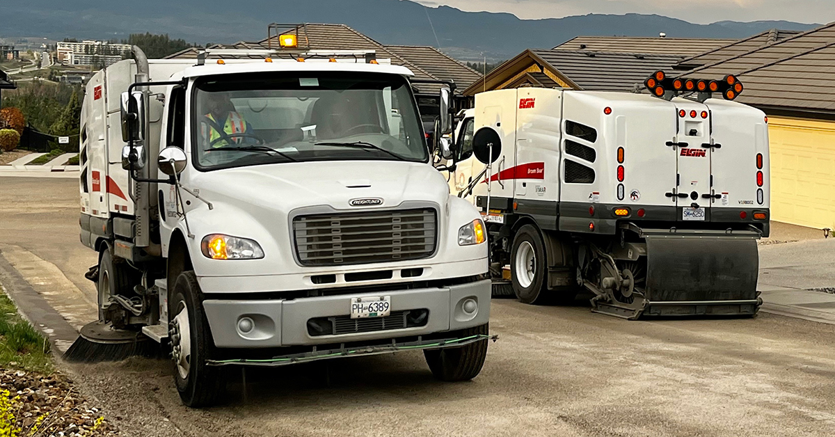 City Of Kelowna Relies On Elgin Broom Bears For Spring Sweep