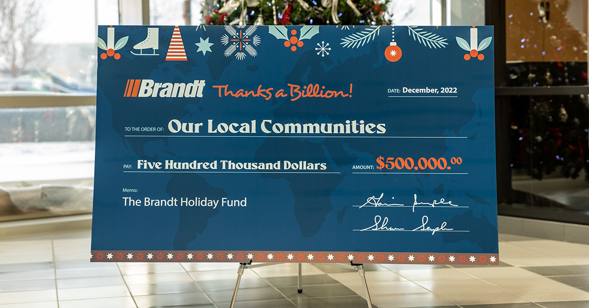 Brandt Supports Communities With $500,000 In Funding