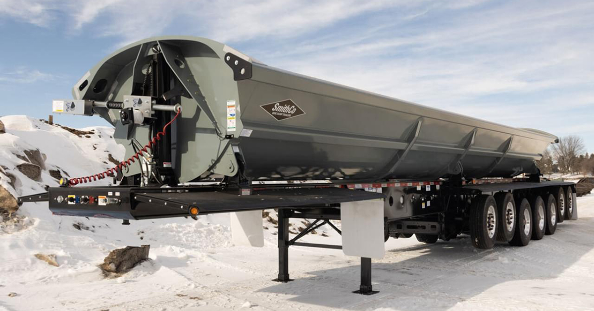 SmithCo Unveils The First 7-Axle Side Dump Trailer
