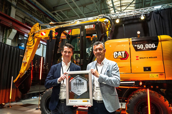 Caterpillar Celebrates 50,000th Wheeled Excavator