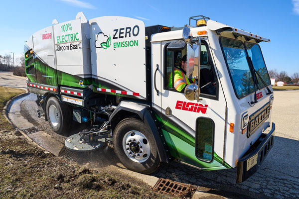 First Of Its Kind All-Electric Sweeper From Elgin