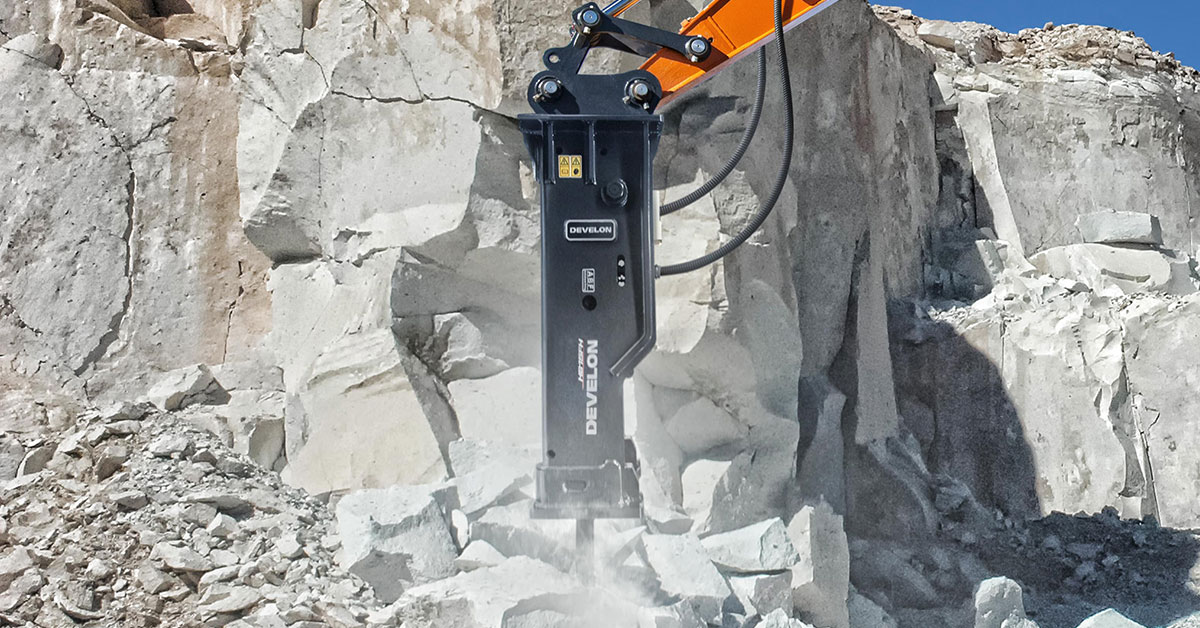 New HB-Series Hydraulic Breakers From DEVELON