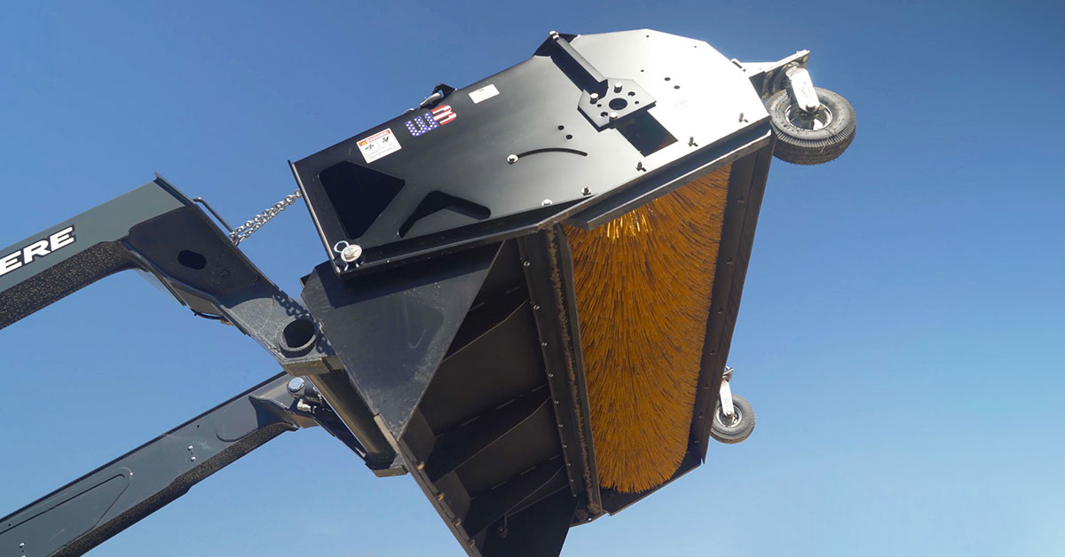 Werk-Brau Introduces Skid Steer Dump Bucket Pick-Up Brooms