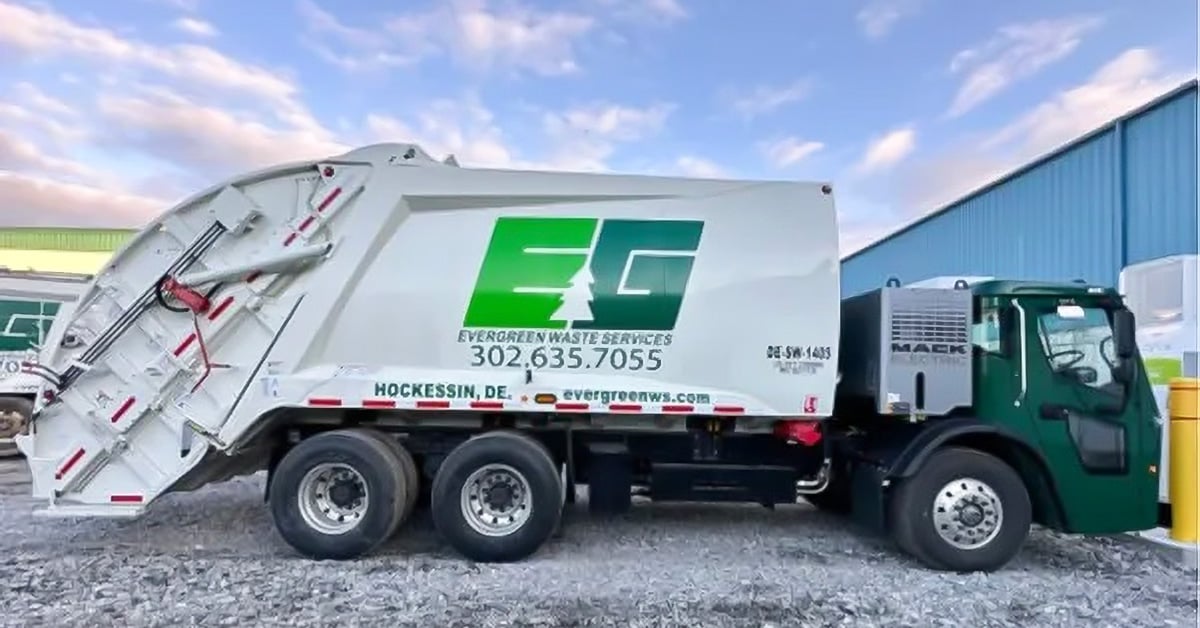 Evergreen Waste Chooses Mack LR Electric Refuse Trucks