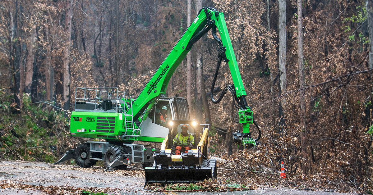 Tough Wildfire Clean-Up Made Easy With Sennebogen