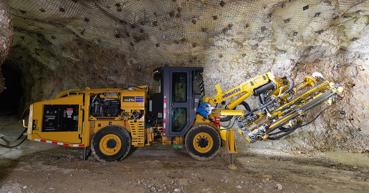 Komatsu Launches Battery-Electric Drilling & Bolting Rigs