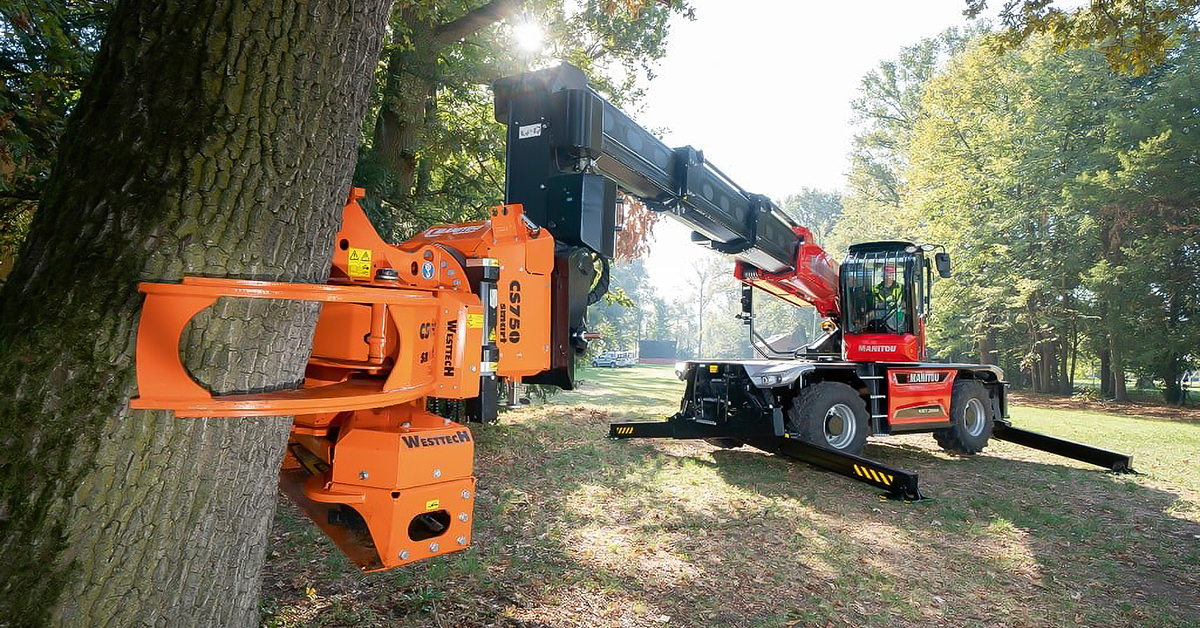 Manitou Adds Tree Saw Option For Telehandlers