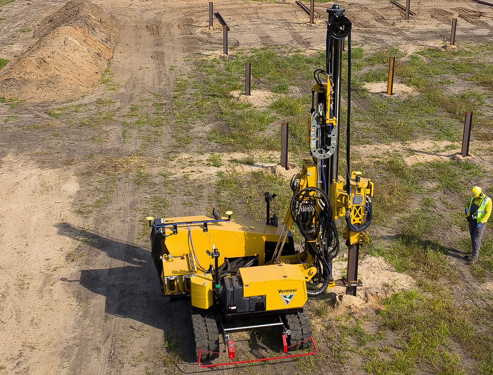 Vermeer Launches PD25R Pile Driver For Solar Field Construction