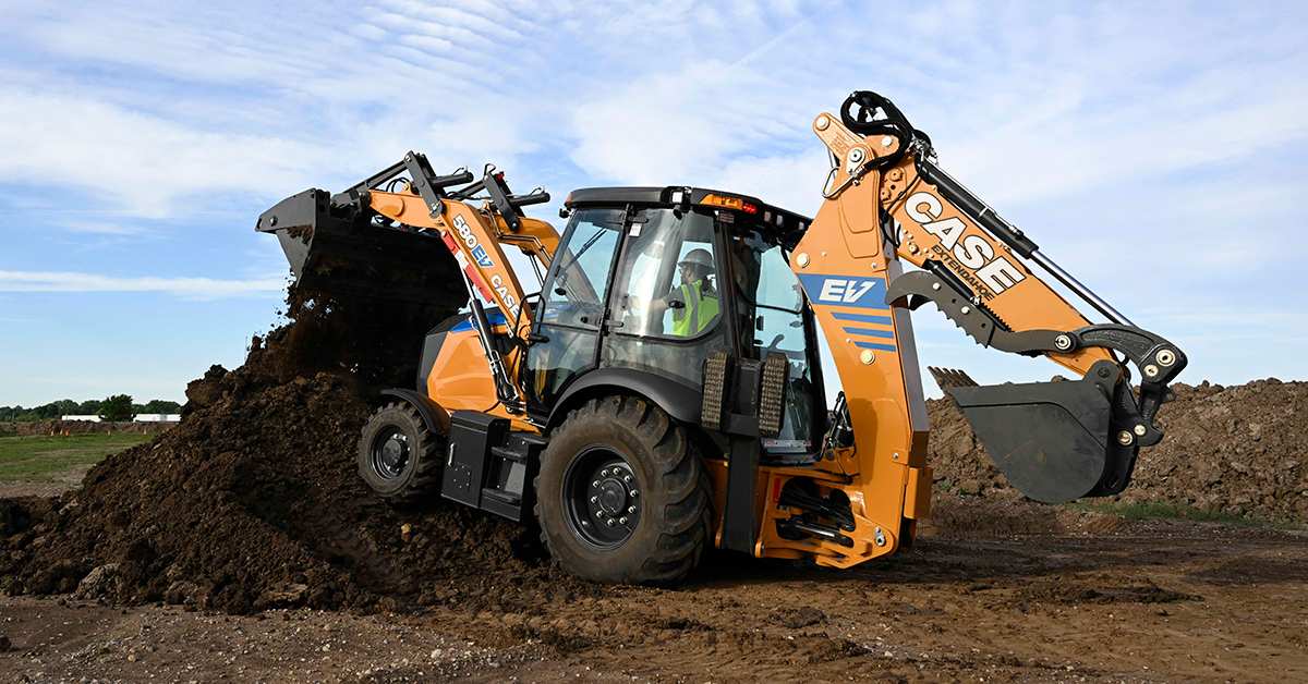 CASE 580EV Electric Backhoe Loader Earns Award
