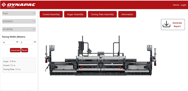 Screed Configurator For Pavers Now Available From Dynapac