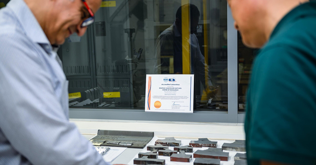 Seaspan’s Welding Centre of Excellence Lab Obtains ISO Accreditation
