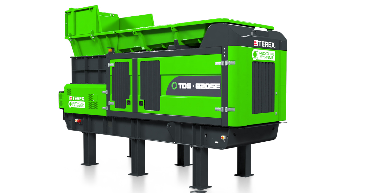 Terex Recycling Systems Launches TDS-820SE Low Speed Shredder