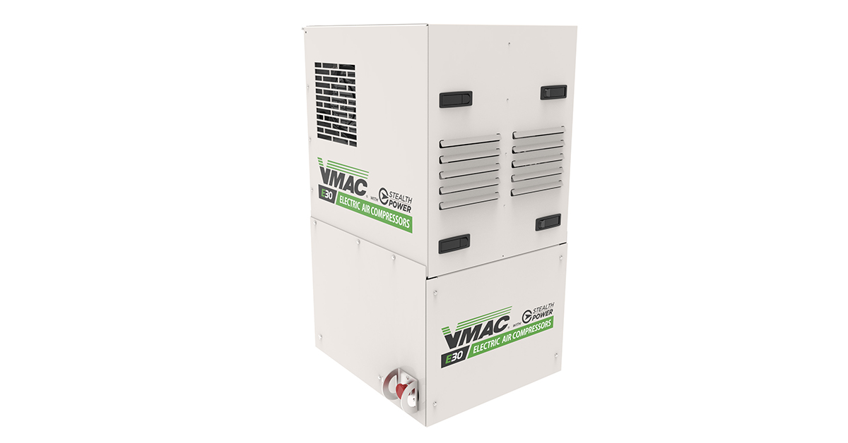 VMAC & Stealth Power Unveil The e30 Battery Electric Powered Rotary Screw Air Compressor