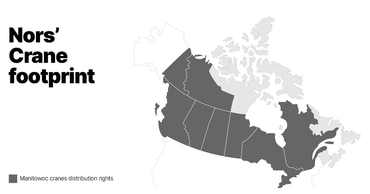 Nors Now Distributes Manitowoc Mobile Cranes