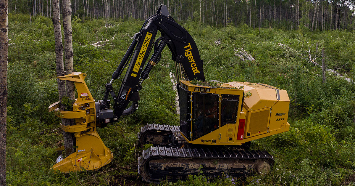 Tigercat Inroduces High Performance X877 Buncher