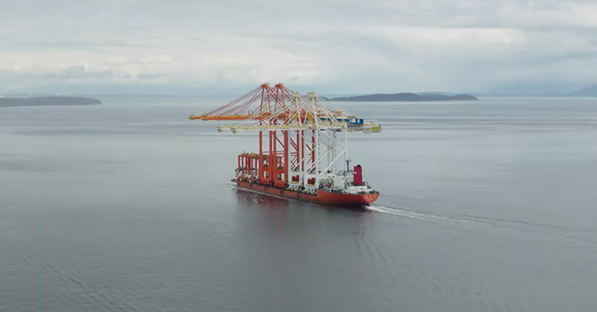 First Two Replacement Cranes Arrive At GCT Deltaport