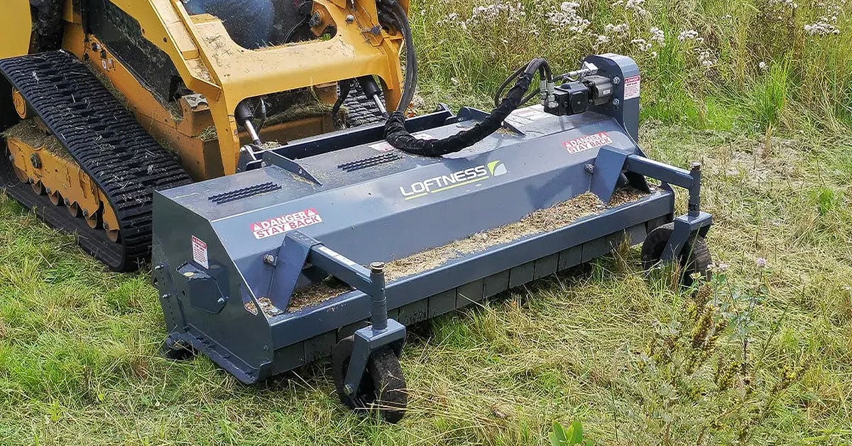 Newly Redesigned Flail Mower Attachment For Skid Steers
