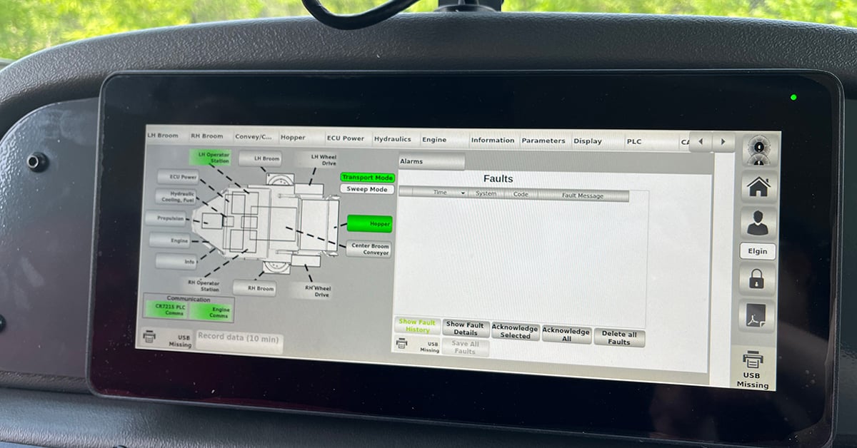 Elgin Sweeper Introduces Advanced Digital Control Panel For Pelican Sweepers