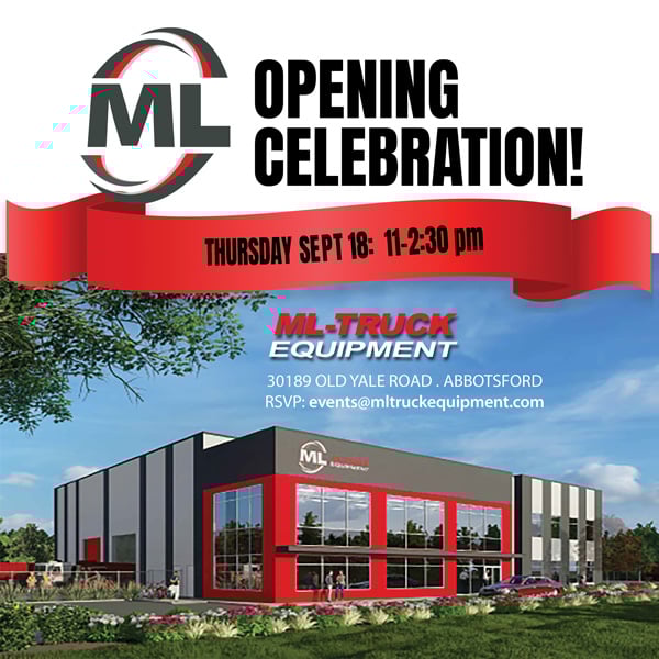 ML-Truck Equipment announces the Opening Celebration of its new location at 30189 Old Yale Road, Abbotsford, B.C.