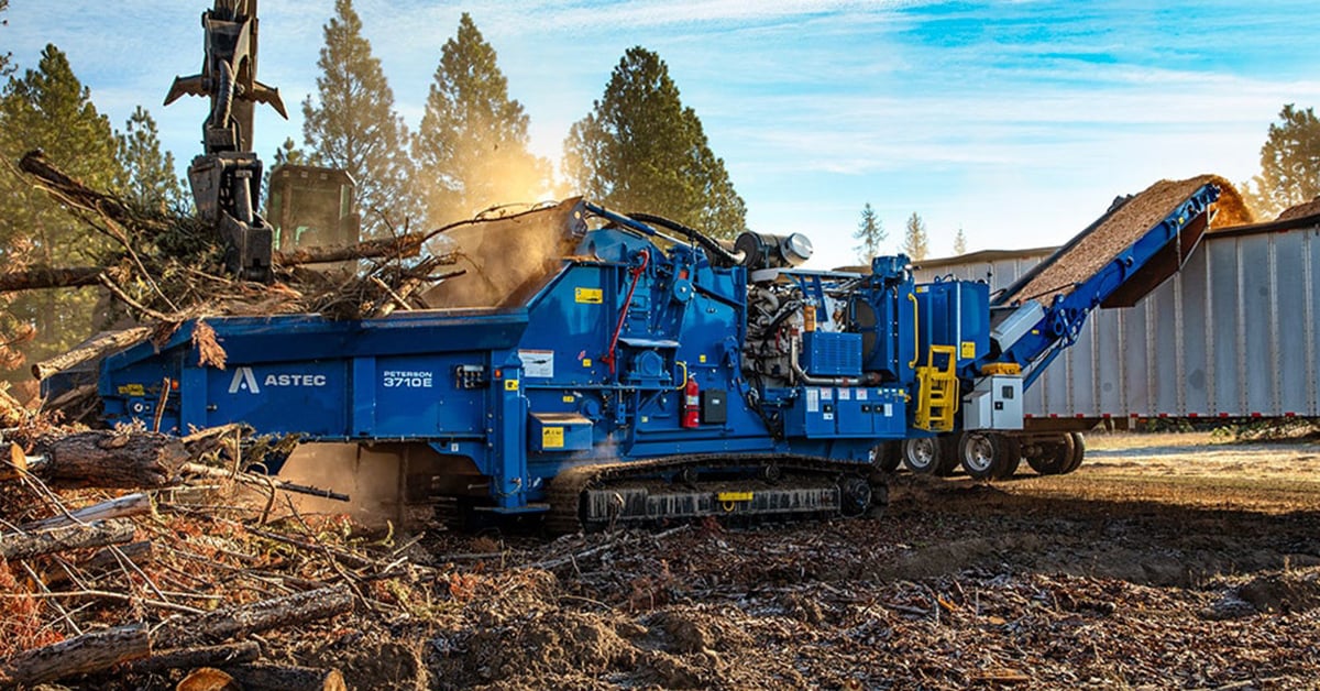 Astec Launches New Peterson 3710E Horizontal Grinder