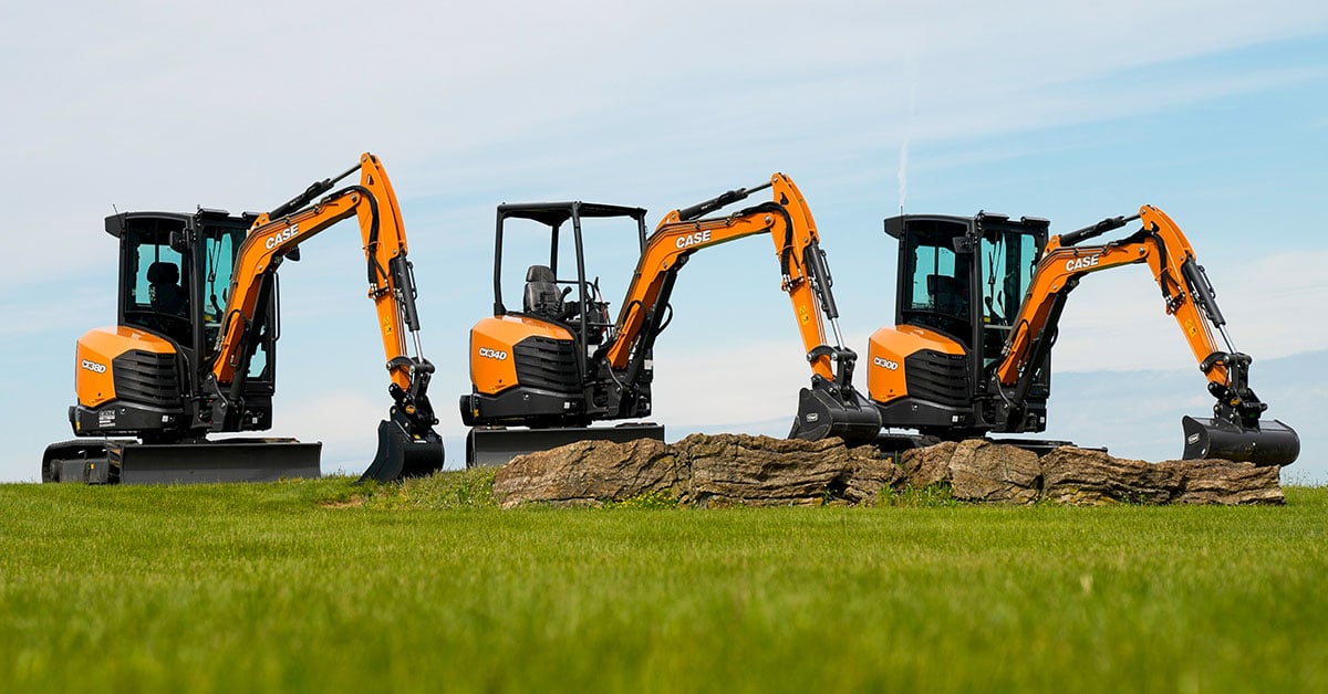 CASE Launches New 3-Ton Mini Excavators
