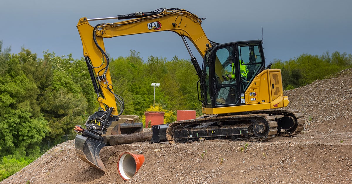 New Cat 308 CR Fixed Boom Mini Excavator