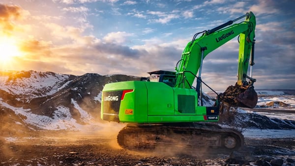 LiuGong Launches New Battery-Electric Construction And Material Handling Equipment. 924FE Battery-Electric Excavator.