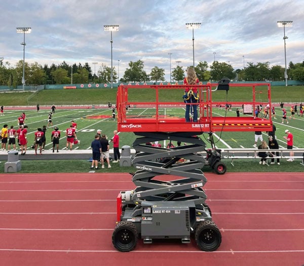 Skyjack Rough Terrain Scissor Lift Makes An Impact At Guelph Football Stadium