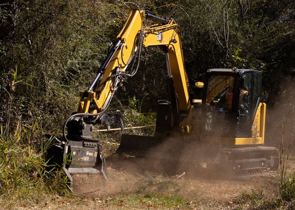 Caterpillar Releases Six New Attachments. Bite-Limiter Mulchers for Mini Excavators.