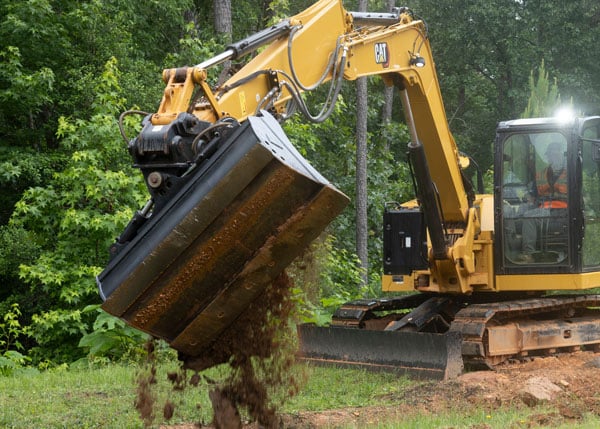 Caterpillar Releases Six New Attachments. Pin On Tilting Ditch Cleaning Buckets for 7-10 Ton Mini Excavators and Backhoe Loaders.