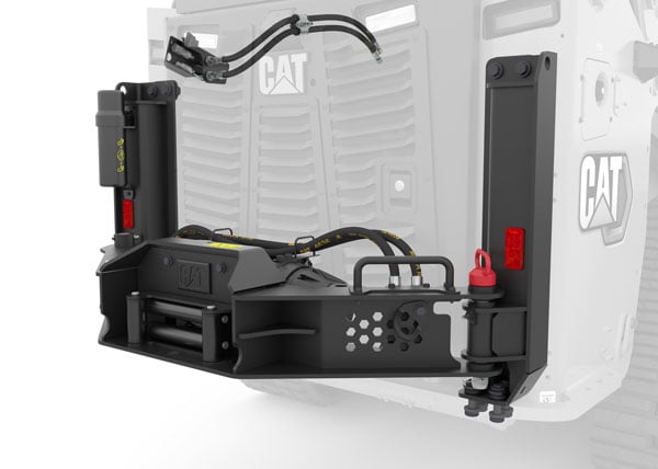 Caterpillar Releases Six New Attachments. Retrieval Winch for Skid Steer Loaders and Compact Track Loaders equipped with rear auxiliary hydraulics.