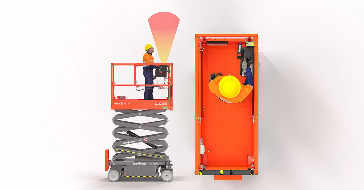 Skyjack ACCESSORYZERS Offer Lift And Access Versatility. Pictured: SkyProtect+ 