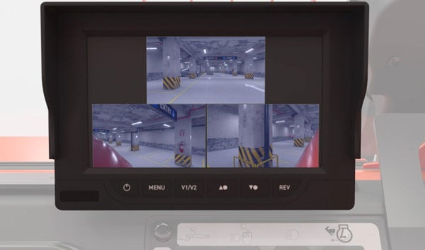 Skyjack ACCESSORYZERS Offer Lift And Access Versatility. Pictured: Multi-view Camera & Sensor System.