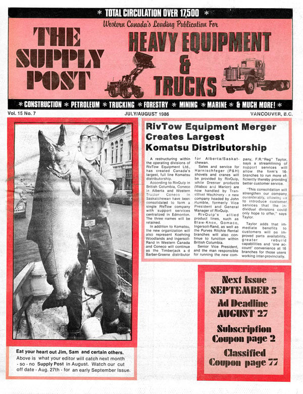 Supply Post, July/August 1986 cover