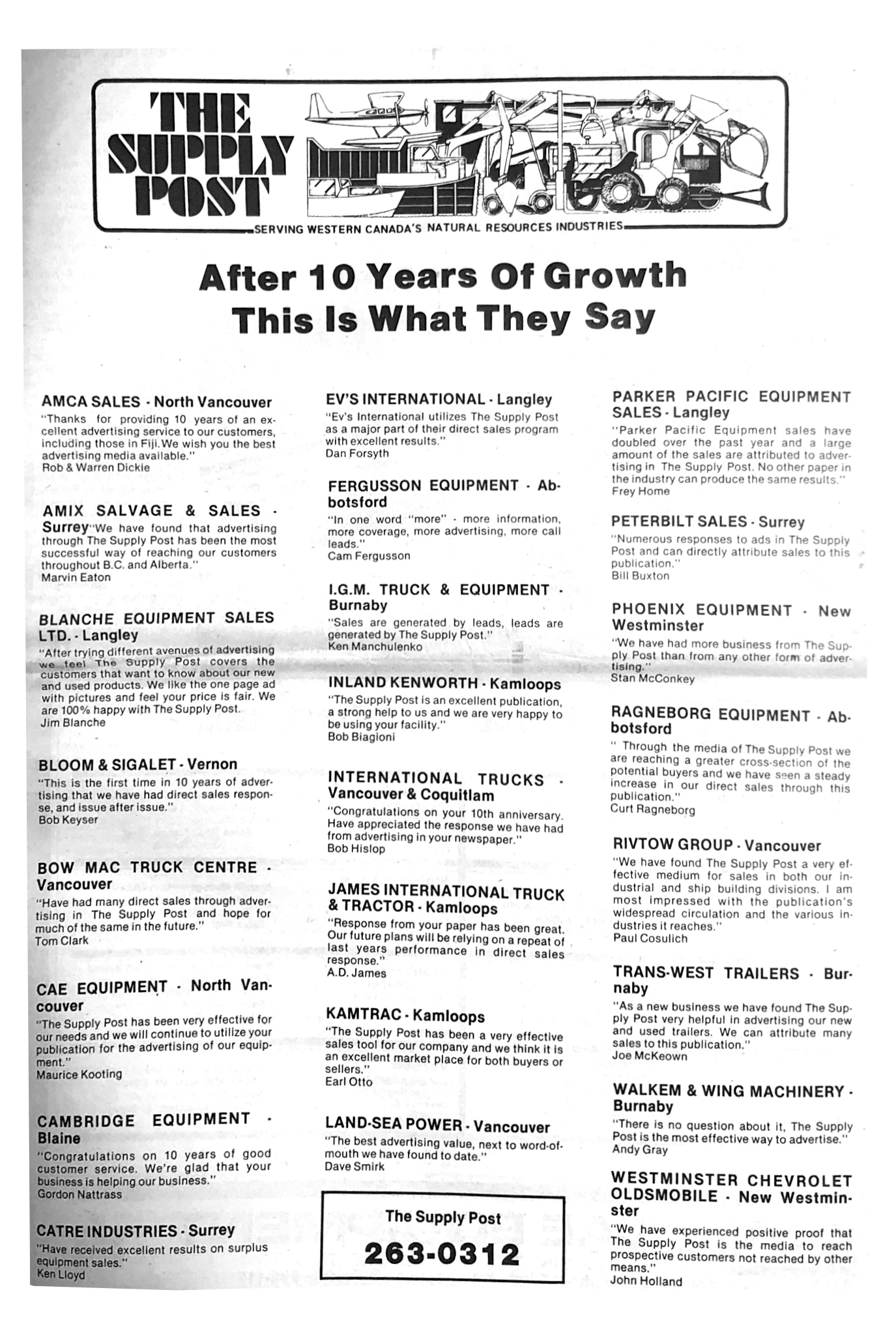 Supply Post 10th Anniversary Customer Testimonials
