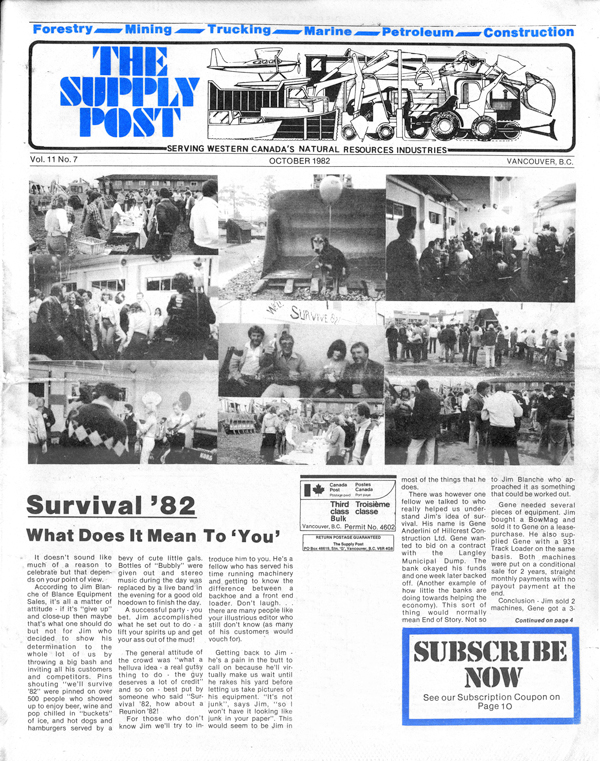 Supply Post October 1982